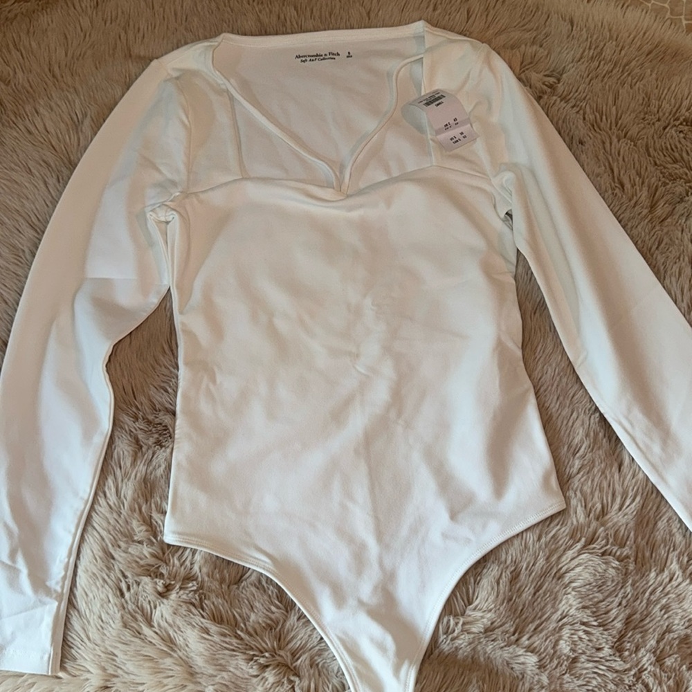 White squareneck bodysuit